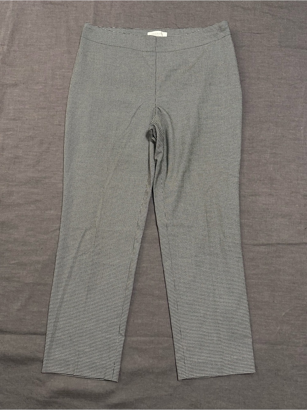 Talbots Heritage Black & White Houndstooth Pull-On Pants